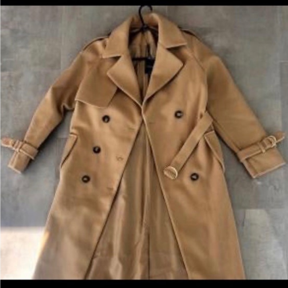 J luc label camel overcoat